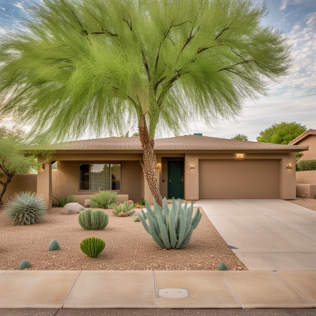 3-bedroom, 2-bath single-family home in Phoenix, Arizona with desert landscaping and two-car garage